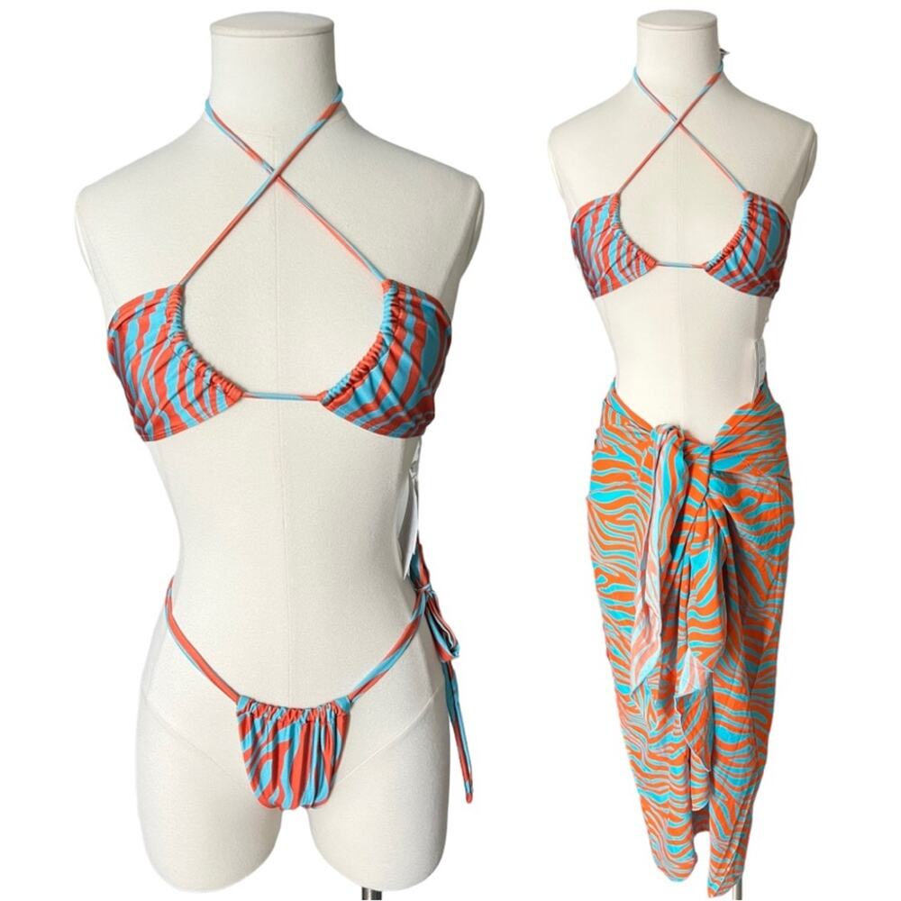 Janthee Zebra 3 Piece Bikini Set S
